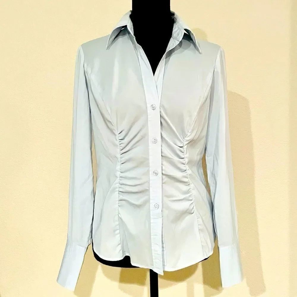 EUC Ruched Long Sleeve Blouse